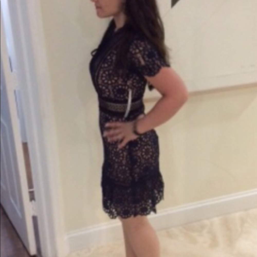 NWT AQUA FLORAL LACE DRESS XS - Picture 2 of 4